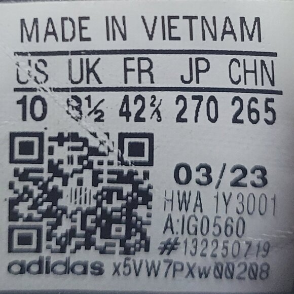 Adidas Swift Run Men's Size US 10 Black Gum Low Top Textile Athletic Sneakers - Picture 11 of 11